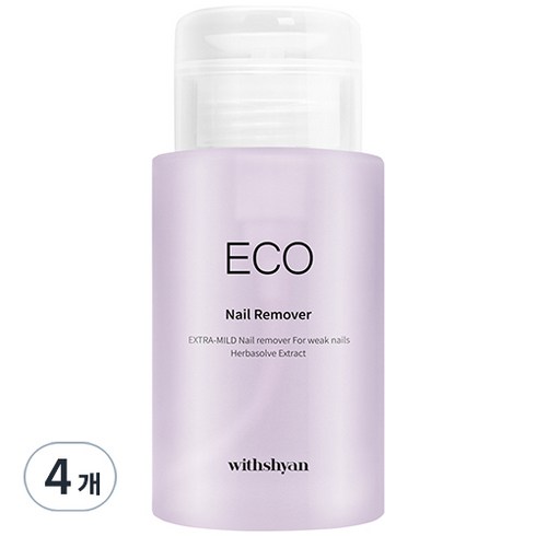 위드샨 대용량 펌프형 에코 네일 리무버, 200ml, 4개