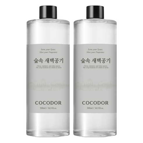 코코도르 디퓨저 리필, 숲속새벽공기, 500ml, 2개