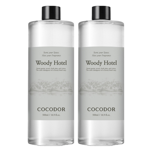 코코도르 디퓨저 리필, 우디호텔, 500ml, 2개