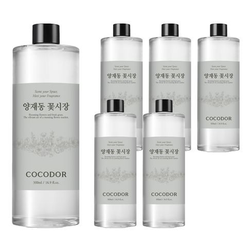 코코도르 디퓨저 리필, 양재동꽃시장, 500ml, 6개