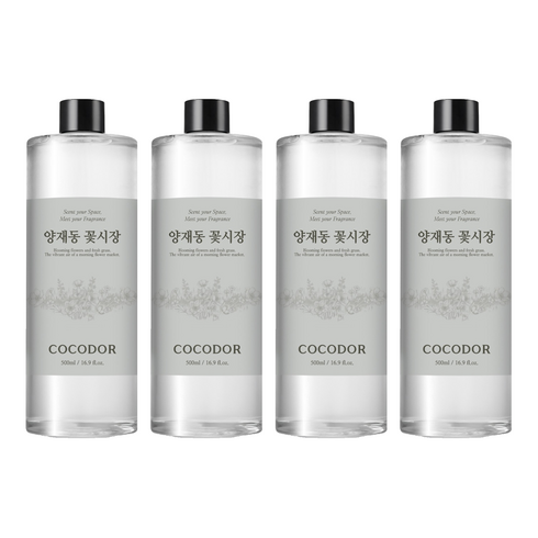 코코도르 디퓨저 리필, 양재동꽃시장, 500ml, 4개