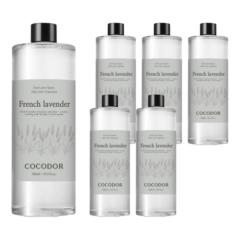 코코도르 디퓨저 리필, 프렌치라벤더, 500ml, 6개