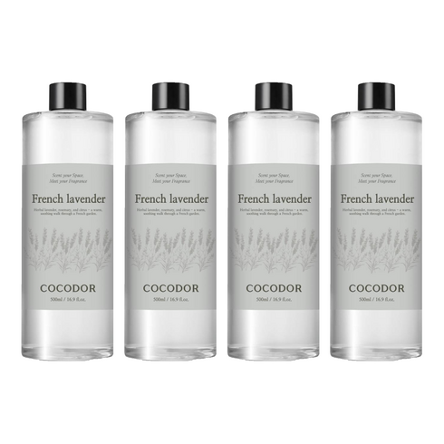 코코도르 디퓨저 리필, 프렌치라벤더, 500ml, 4개