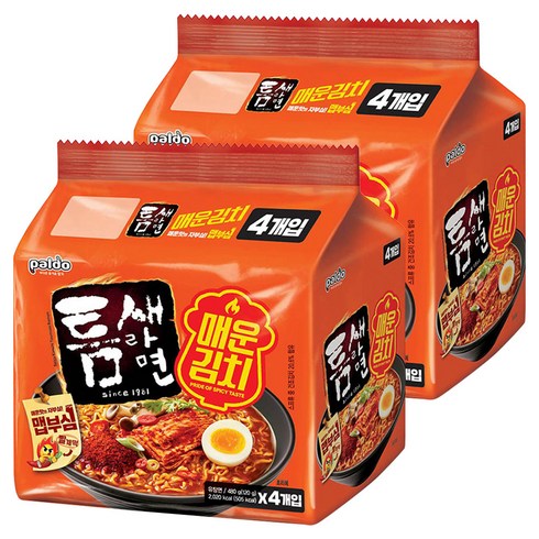 틈새라면 매운김치 120g, 8개
