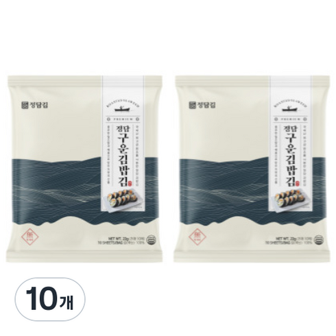 정담김 구운 김밥김 10p, 22g, 10개