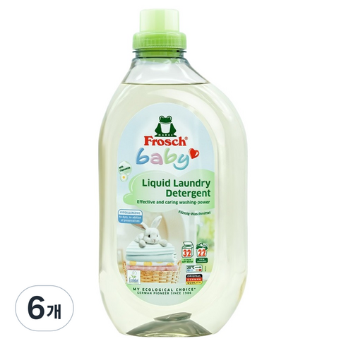 프로쉬 베이비 액상 세탁세제, 1.5L, 6개