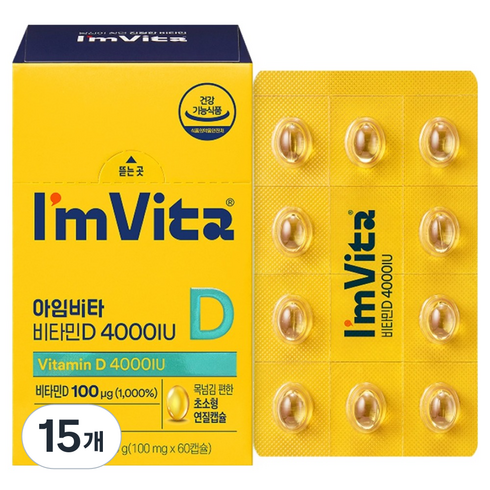 아임비타 비타민D 4000IU 6g, 15개, 60정