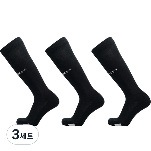 프로스펙스 야구 양말 스타킹 3족 세트, 블랙, 3세트