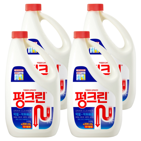 펑크린 배수구세정제, 1.7L, 4개
