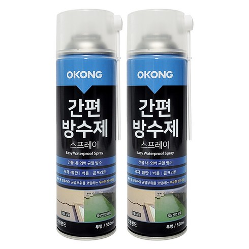 오공 스프레이 간편 방수제 투명 550ml, 2개