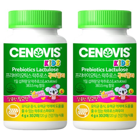 세노비스 유아용 락추로스 구미젤리 망고맛 120g, 30정, 2개