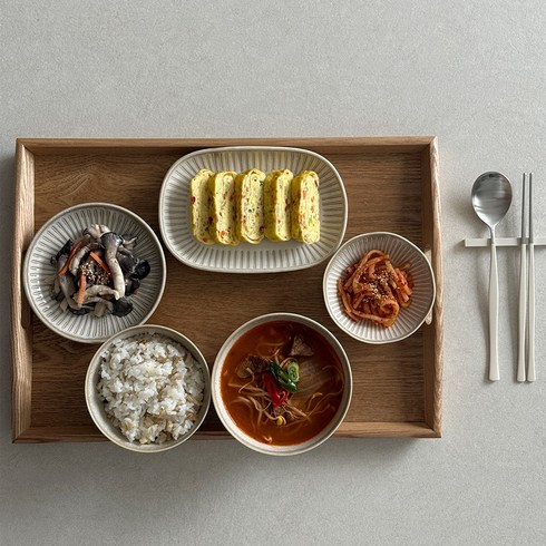 니코트 에브리데이 컬렉션 1인 혼밥 세트 5p, 1세트, 식기세트 5p, 린넨베이지