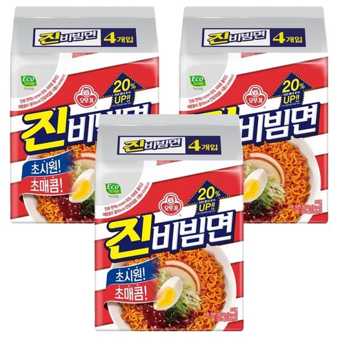 오뚜기 진비빔면 156g, 12개