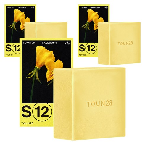 톤28 S12 달맞이꽃 오일 클렌징 비누, 85g, 3개
