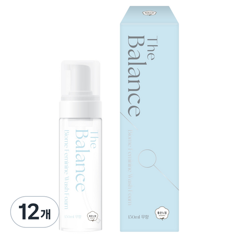 좋은느낌 더밸런스 여성청결제 폼 무향, 150ml, 12개