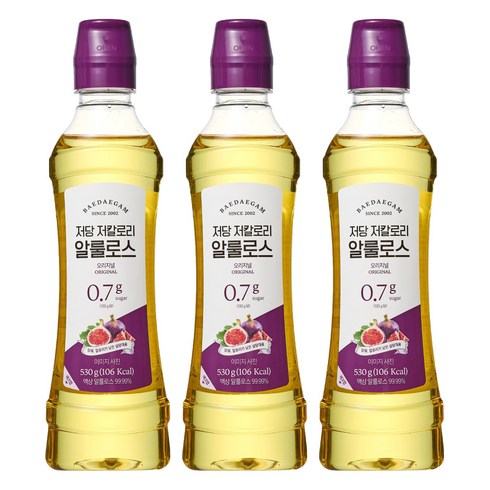 배대감 저당 저칼로리 알룰로스 오리지널, 530g, 3개