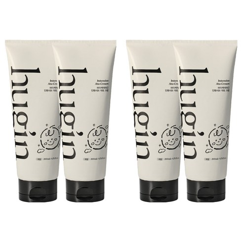 허긴 유아용 인텐시브 아토 크림 무향, 200ml, 4개