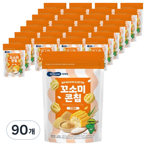 베베쿡 꼬소미 콘칩, 인절미맛, 25g, 90개