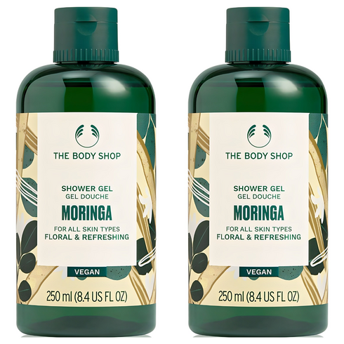 더바디샵 모링가 샤워젤 꽃향, 250ml, 2개