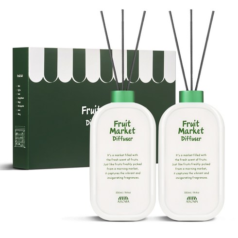 에이로마 후르츠마켓 디퓨저 선물세트 550ml, 핑크제스트, 1개