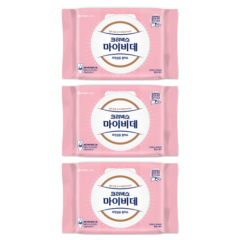 마이비데 밸런스케어 화장실용 물티슈 캡형, 55g, 40매, 3개