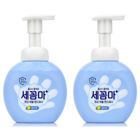 세균아꼼짝마 항균 버블 핸드워시 레몬향, 250ml, 2개