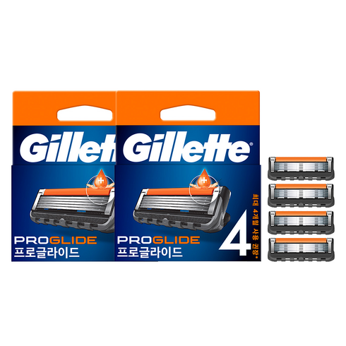 질레트 프로글라이드 면도날, 4개입, 2개