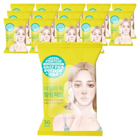 [비건뷰티] 아리얼 데일리 픽 각질 필링패드, 30매입, 15개