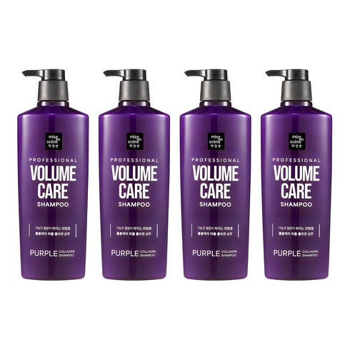 미쟝센 볼륨케어 퍼플 콜라겐 샴푸 프루티 플로럴향, 680ml, 4개