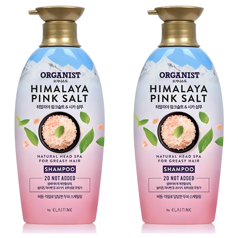 오가니스트 히말라야 핑크솔트 스케일링 샴푸, 500ml, 2개