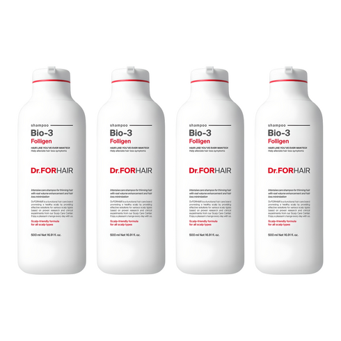 닥터포헤어 폴리젠 바이오3 샴푸, 500ml, 4개