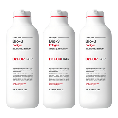 닥터포헤어 폴리젠 바이오3 샴푸, 500ml, 3개