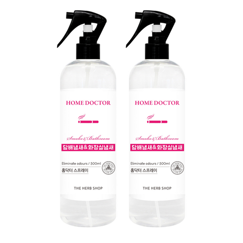더허브샵 홈닥터 룸 스프레이 탈취제, 500ml, 2개
