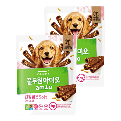 풀무원아미오 강아지 건강담은 식단 소프트 현미스틱, 250g, 2개, 오리고기