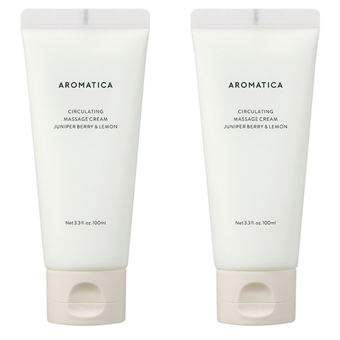 아로마티카 쿨링 릴리프 마사지 바디크림 주니퍼베리 & 레몬, 100ml, 2개