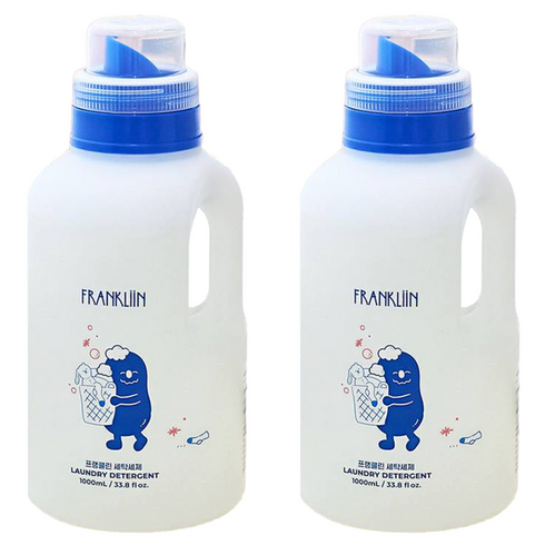 FRANKLIIN 세탁세제 무향, 1L, 2개