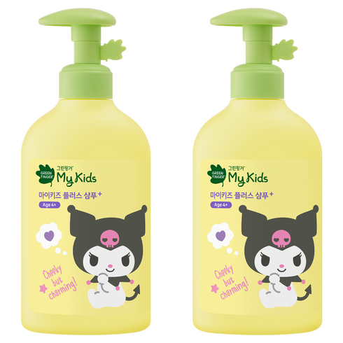그린핑거 산리오 마이키즈 플러스 샴푸 복숭아향, 320ml, 2개