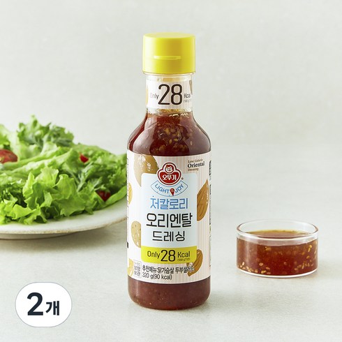 오뚜기 LIGHT&JOY 오리엔탈 저칼로리 드레싱, 320g, 2개