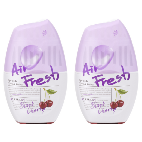 에어후레쉬 크리스탈워터 실내용 대용량 방향제 본품, 400ml, 2개, 블랙체리향
