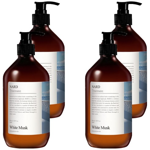 나드 부케가르니 리페어링 퍼퓸드 트리트먼트 화이트 머스크, 500ml, 4개