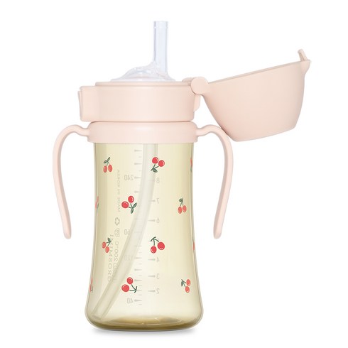 그로미미 PPSU 유아용 빨대컵 + 추빨대, 300ml, 1개, 스윗피치