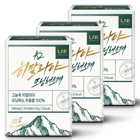 랩온랩 정품 K2 히말라야 모닝해소제, 30정, 3개