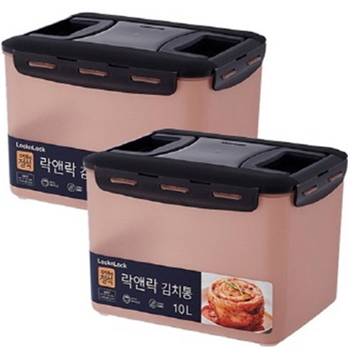 락앤락 뉴 김치통 정석 핑크, 10L, 2개
