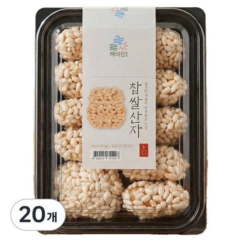 국내산쌀로 향긋한 맛을 담은 진심 찹쌀산자, 140g, 20개