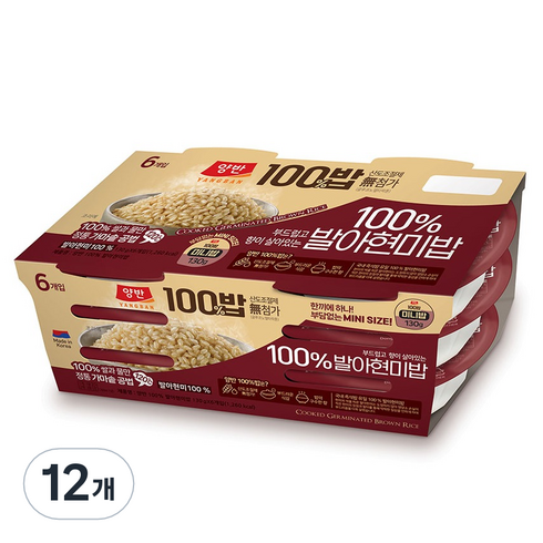 양반 100% 발아현미밥, 130g, 12개