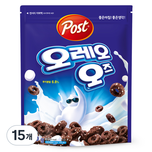 오레오오즈 시리얼, 250g, 15개