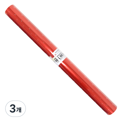모닝글로리 10000 롤 메탈포장지 하트 대 530mm x 20m, 랜덤발송, 3개