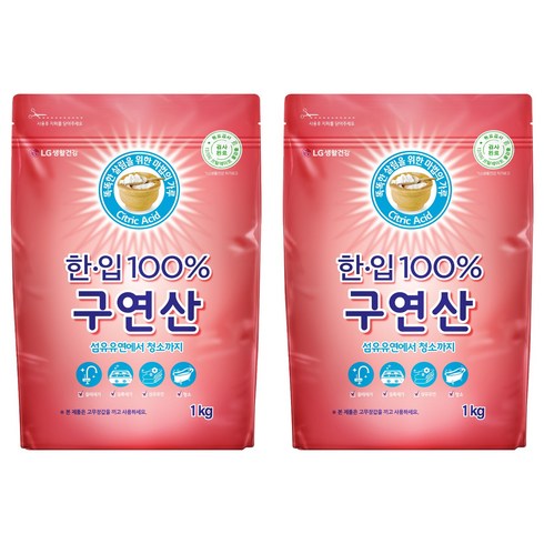 한입 100% 구연산, 1kg, 2개