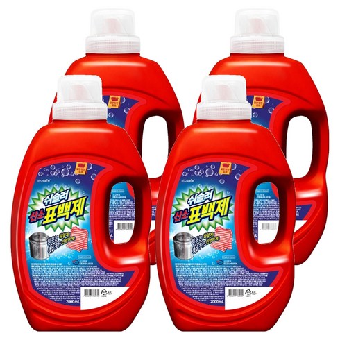 쉬슬러 산소 액체형 표백제, 2L, 1개입, 4개