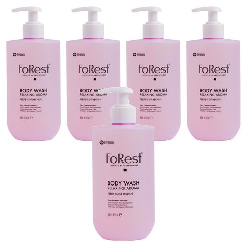 그린핑거 포레스트 릴렉싱 아로마 저자극 바디워시 플로럴향, 500ml, 5개